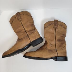 Ariat Heritage Western Roper Distressed Leather Low-profile Cowboy Boat